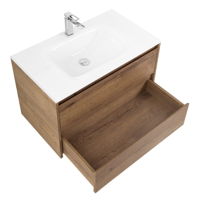Тумба с раковиной BelBagno Kraft 80 темное дерево - 7