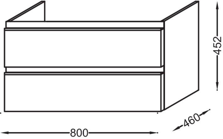 Тумба под раковину Jacob Delafon Vox 46 см  EB2078-R1-N18 - 1