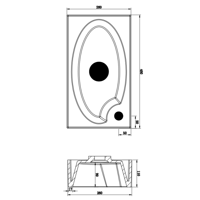 Тумба с раковиной BelBagno Pietra mini 46 коричневый - 5