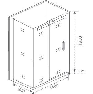 Душевой уголок Good Door Galaxy WTW+SP-C-CH 140x90 - 4