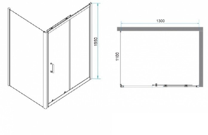 Душевой уголок RGW Passage PA-74B 130x110 профиль черный стекло прозрачное 410874131-14 - 2