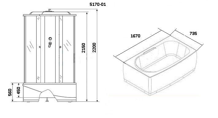 Душевой бокс Niagara NG-5170-01 51700134 - 1