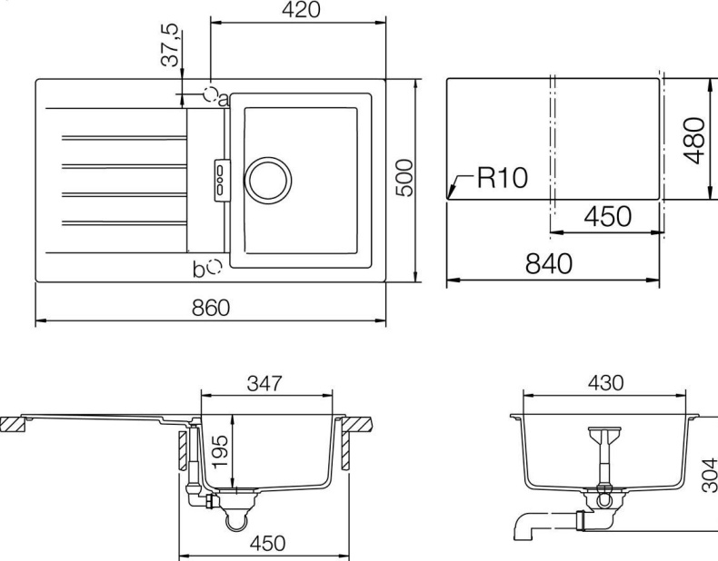 Мойка кухонная Schock Signus 45D (D-100) пуро 700673 - 1