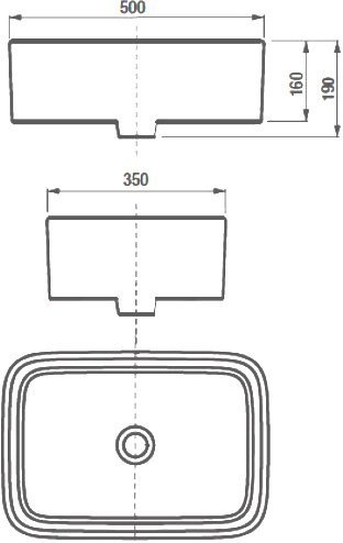 Раковина накладная Aquaton Mila 50 белый 732700B000 - 3