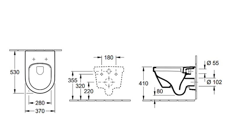 Подвесной унитаз Villeroy&Boch Architectura белый с сиденьем микролифт 5684R001/98M9C101 - 3