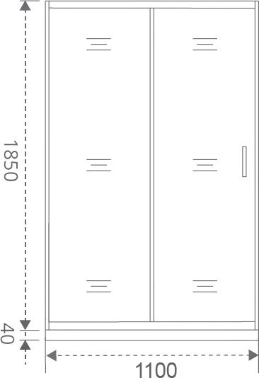 Душевая дверь в нишу Good Door Latte WTW-110-C-WE ЛА00008 - 5