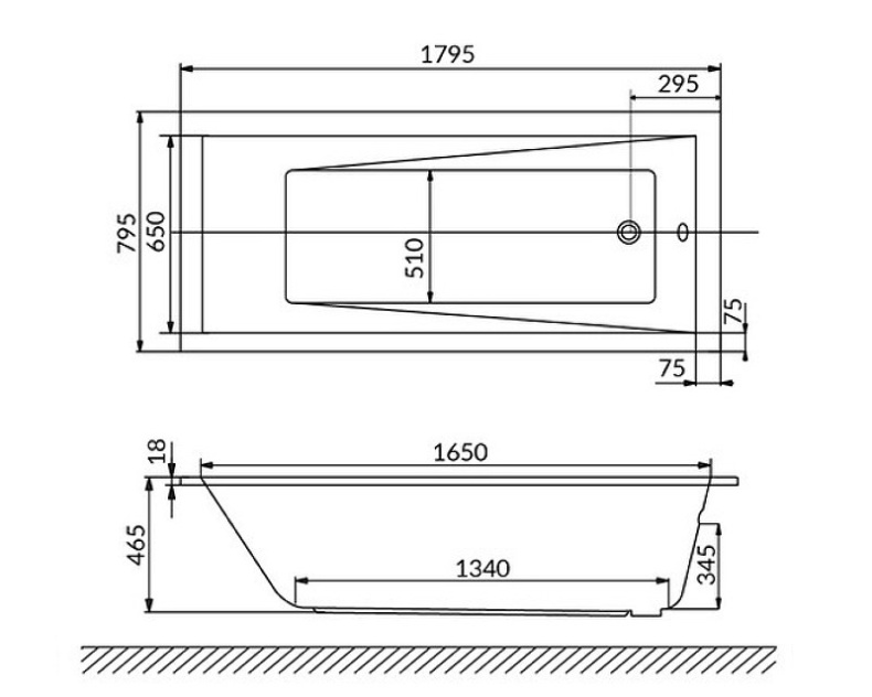 Ванна акриловая WHITECROSS Wave Slim Soft 180x80 с гидромассажем белый - золото 0111.180080.100.SOFT.GL - 7