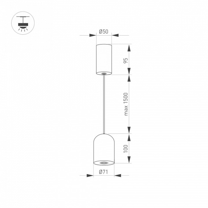 Подвесной светодиодный светильник Arlight SP-Elementa-Dome-R71-9W Warm3000 032777 - 7
