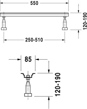 Ножки Duravit 790100 790100000000000 - 1