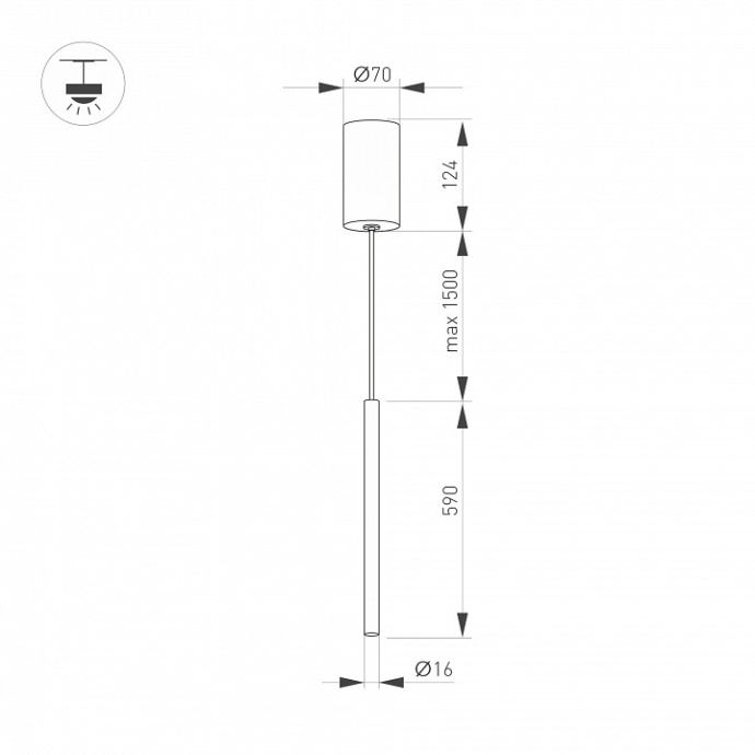 Подвесной светодиодный светильник Arlight SP-UMBRA-HANG-V-L600-10W Warm3000 036949 - 2