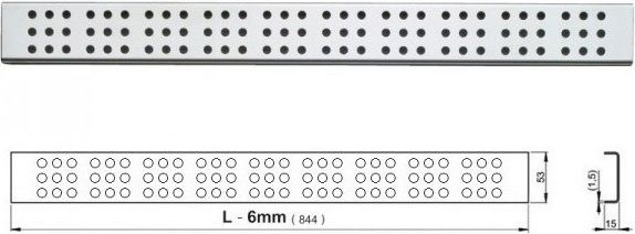 Решетка AlcaPlast Cube 850L глянцевая CUBE-850L - 1