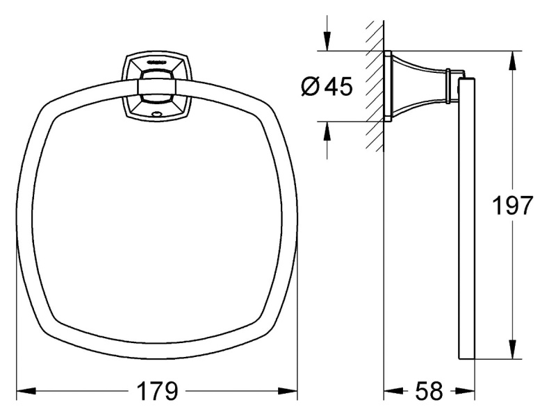 Полотенцедержатель Grohe Grandera 40630IG0 - 1