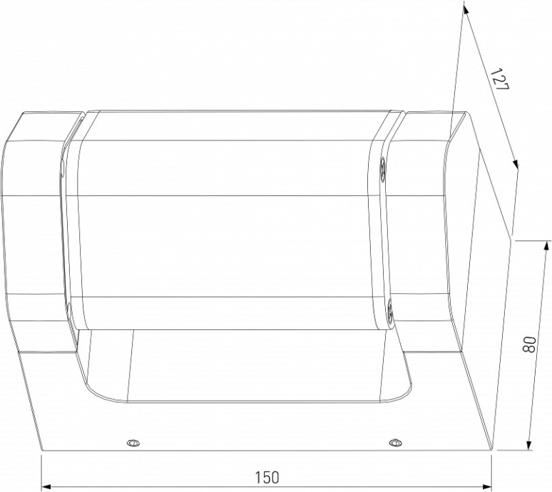 Уличный настенный светодиодный светильник Elektrostandard Dors 35163/D черный a062882 - 2