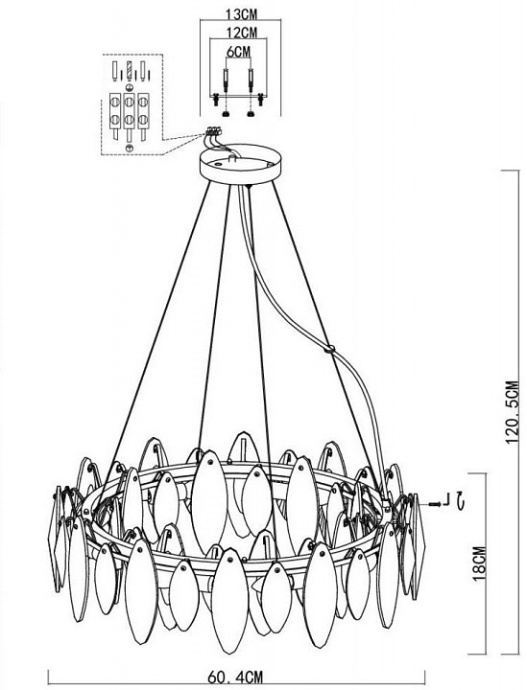 Подвесная люстра ST-Luce Ancona SL1227.303.08 - 5