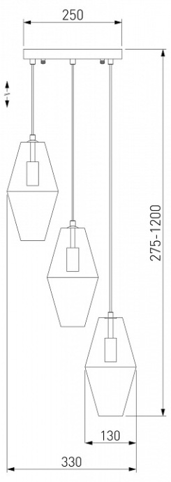 Подвесной светильник Eurosvet Prism 50236/3 прозрачный - 1