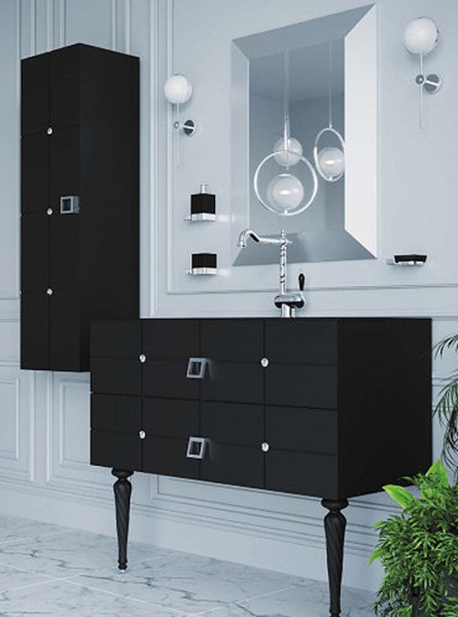Тумба под раковину Armadi Art Vallessi Avangarde Piazza 80 черный - хром 841-080-BCR - 3