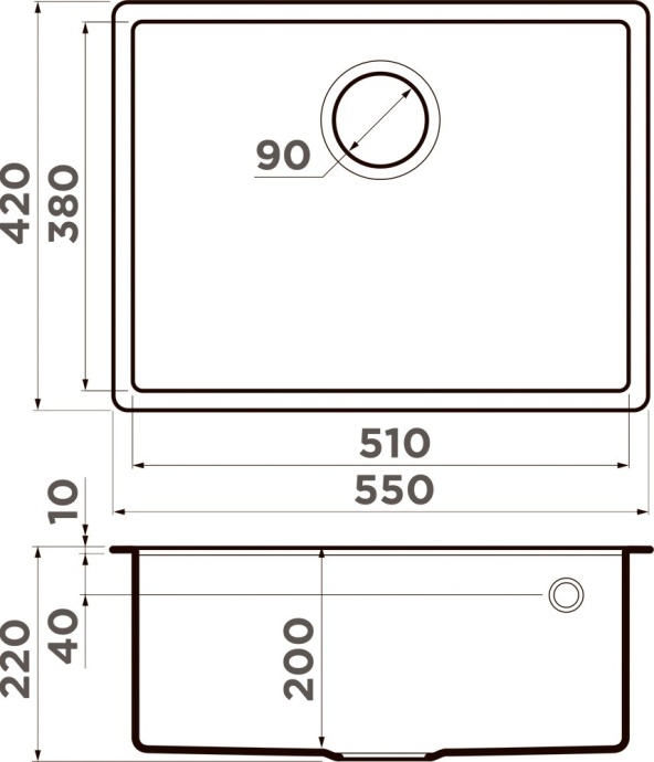 Мойка кухонная Omoikiri Tedori 54-U белая 4993991 - 2