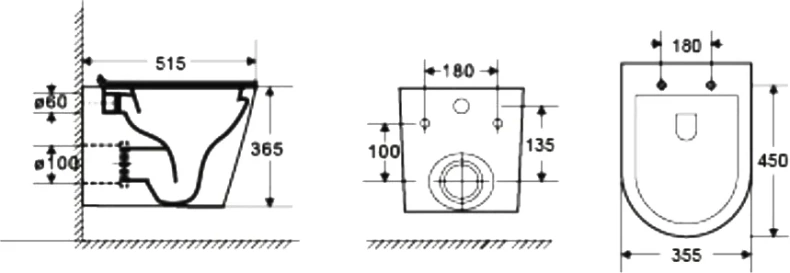 Комплект Weltwasser AMBERG 497 + SALZBACH 004 MT-GR + AMBERG RD-WT  10000006674 - 5