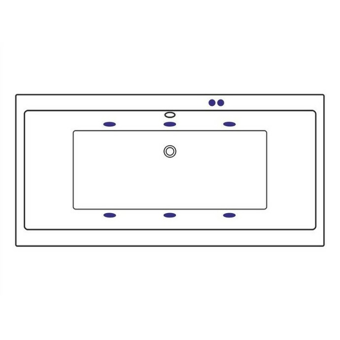 Акриловая ванна Excellent Pryzmat Slim 180x80 белая бронза с гидромассажем WAEX.PRY18S.SOFT.BR - 1