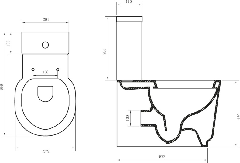 Чаша для унитаза-компакта BelBagno Sabrina BB122CP - 5