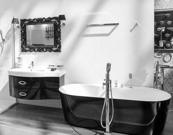 Акриловая ванна BelBagno BB14-NERO/BIA - 4