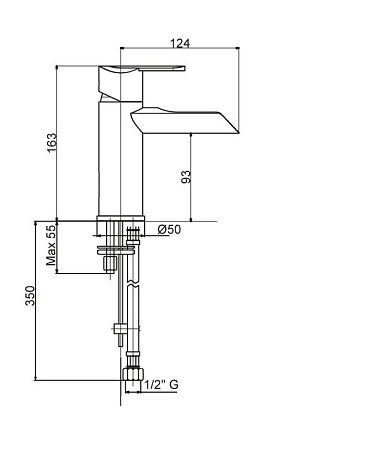Смеситель для раковины Cezares Heaven хром, глянцевый  HEAVEN-LSM1-01-Cr-W0 - 1