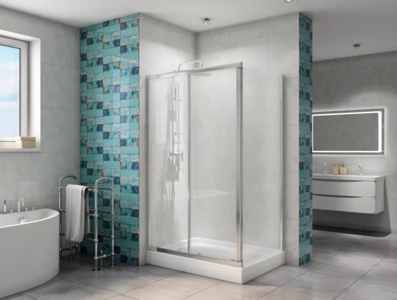 Душевой уголок BelBagno Due 120x80 профиль хром стекло прозрачное DUE-AH-1-120/80-C-CR - 1