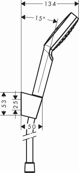 Душевой гарнитур Hansgrohe Crometta 1jet 1,60м  26567400 - 1