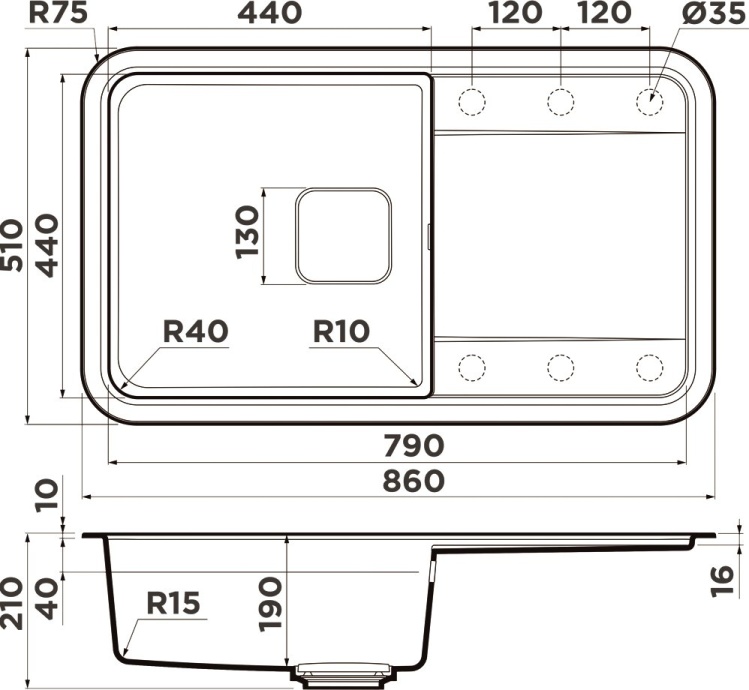 Мойка кухонная Omoikiri Tasogare 86 leningrad grey 4993459 - 2