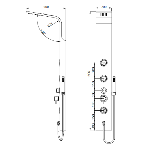 Душевая панель RGW Shower Panels SP-04 B 21140104-04 - 1