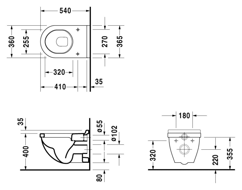 Унитаз подвесной Duravit Starck 3 с крышкой, белый (2200090000) - 4