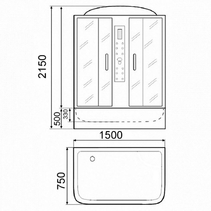 Душевой бокс Parly Classic CNE150 - 2