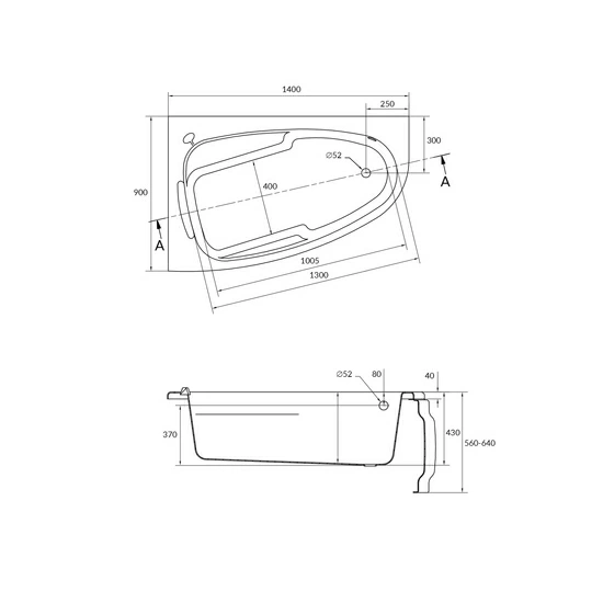 Акриловая ванна Cersanit Joanna 140х90 белая правая WA-JOANNA*140-R - 2