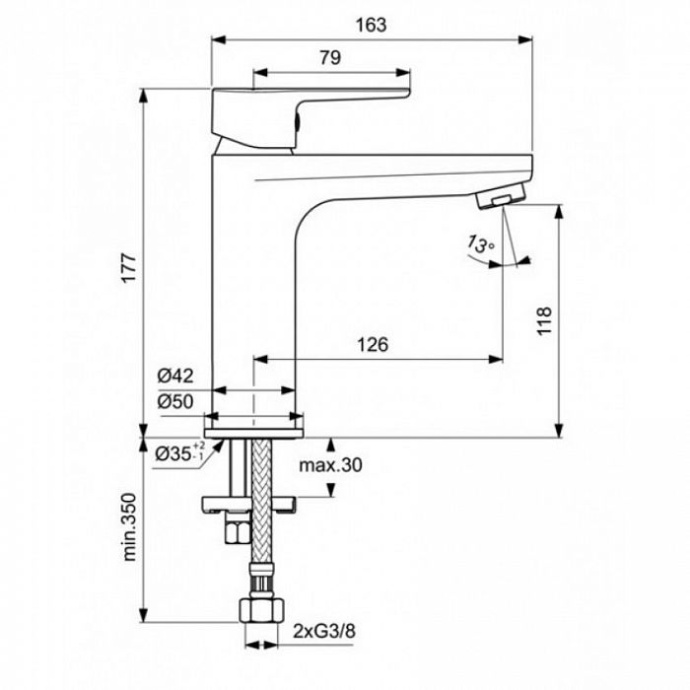 Смеситель для раковины Ideal Standard Cerafine хром BC554AA - 1