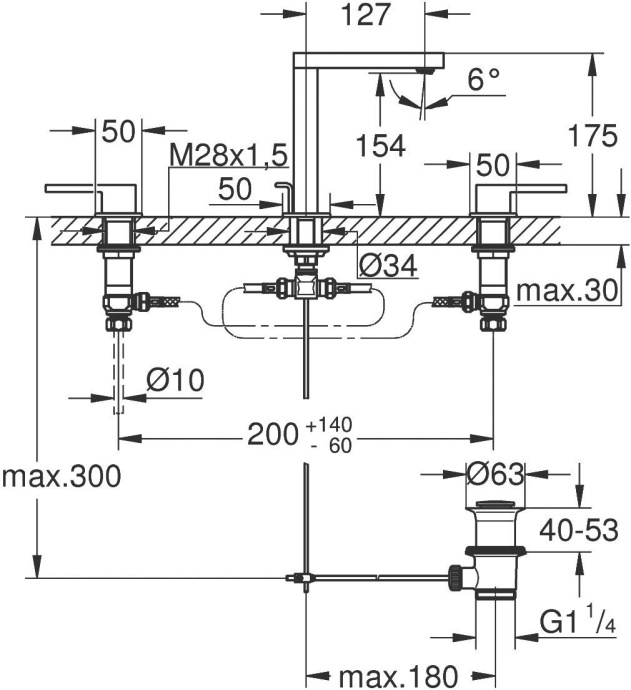 Смеситель Grohe Plus 20301003 для раковины - 1