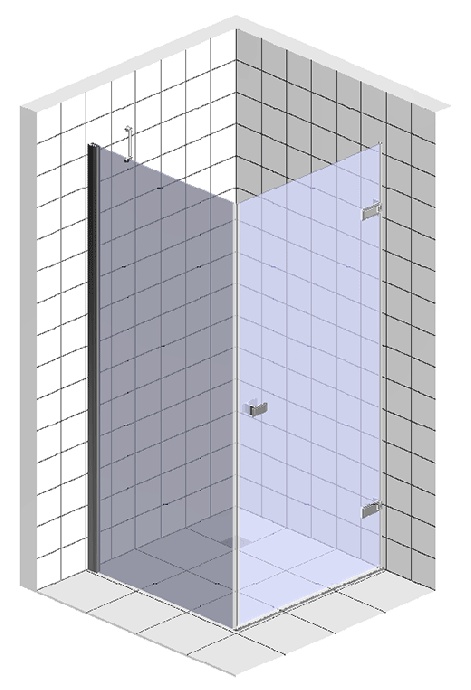 Душевой уголок Cezares Verona 100х100 хром стекло рифленое VERONA-W-A-1-100-P-Cr-L - 6