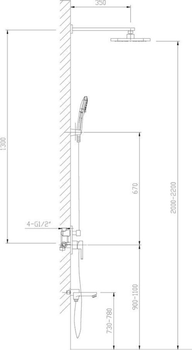 Душевой комплект Timo Selene SX-3069 /00 SM 1113 SX-3069/00SM (1113) - 4