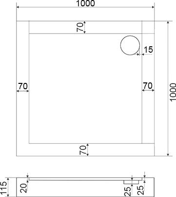 Поддон для душа Good Door Форум 100x100 ПН00051 - 2