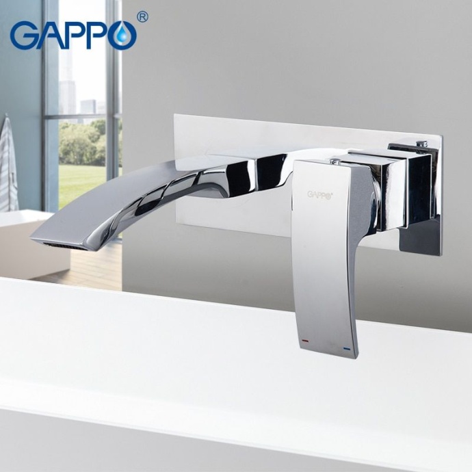 Смеситель для раковины встраиваемый Gappo хром G1007-2 - 0