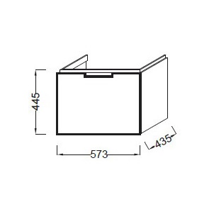 Тумба под раковину Jacob Delafon  57.3 см  EB1130-G80 - 1
