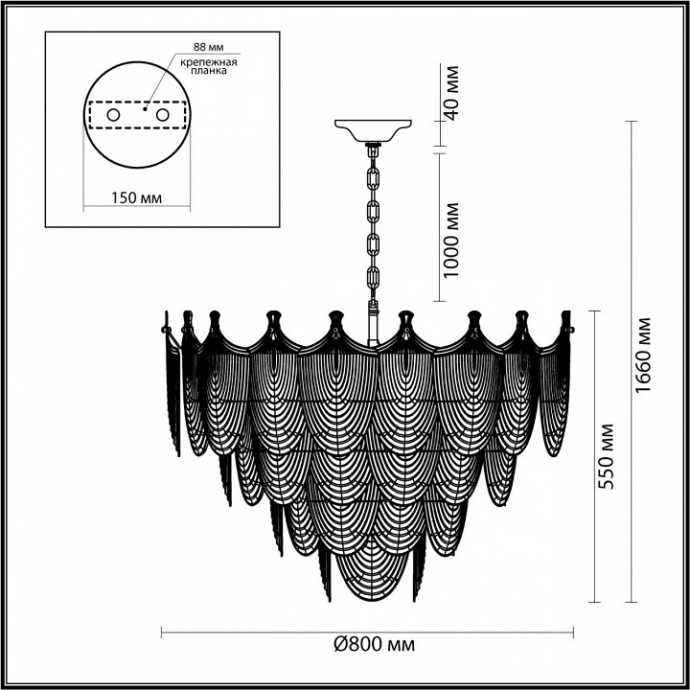 Подвесная люстра Odeon Light Porcela 5051/21 - 4