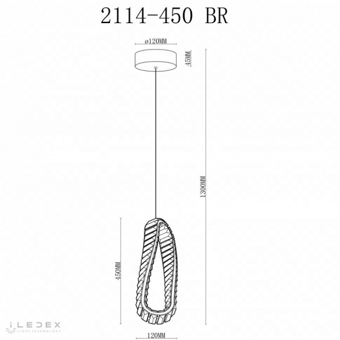 Подвесной светильник iLedex Woodstock 2117-450 BR - 2