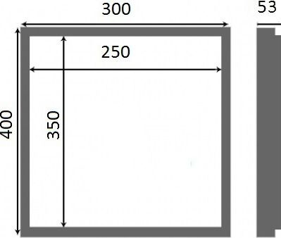 Люк настенный Люкер AL-KR 40x30 - 8