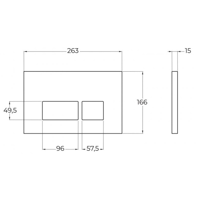 Кнопка смыва BelBagno матовый хром  BB040CR.MAT - 1