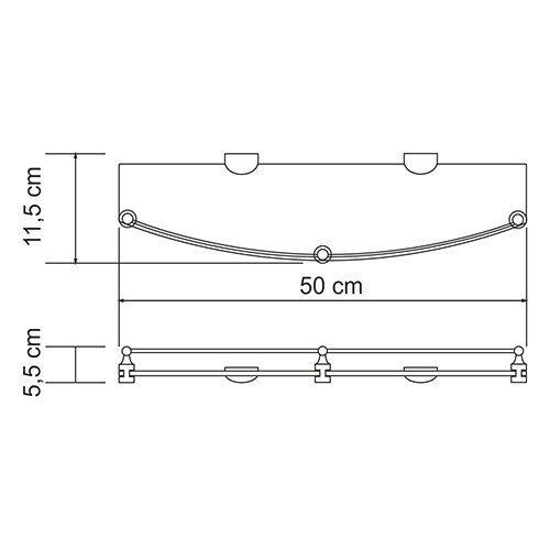 Kammel 8344 Полка стеклянная с бортико?? K-8344 - 2