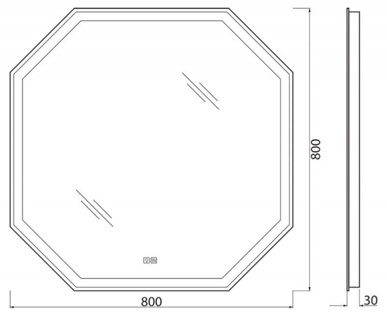 Комплект мебели Belbagno Kraft 39 80 темное дерево - 13