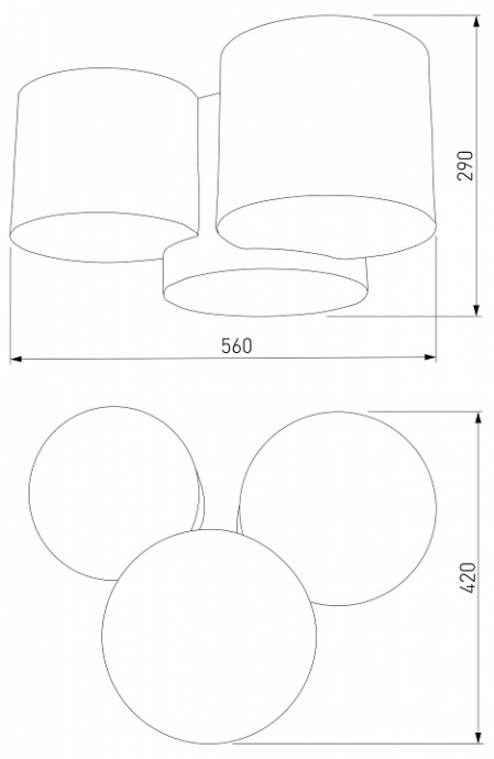 Потолочная люстра TK Lighting Mona 6591 Mona Nature - 1