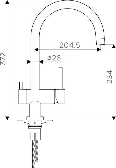 Смеситель Omoikiri Yamada-AB 4994264 для кухонной мойки - 1