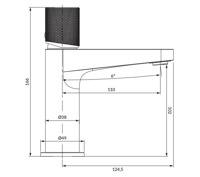 Смеситель для раковины Omnires Contour CT8010AT антрацит - 3