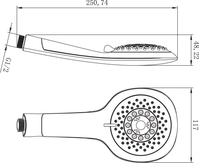 Душевая лейка Lemark LM0815C White LM0815CWhite - 1